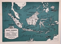 1945 Map of the East Indies